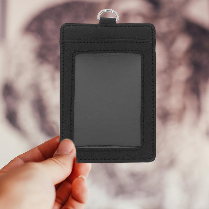 2pcs Card Holder Name Badge Holders Id Card Holder Card Sleeve PU Card Sleeve - Image 4