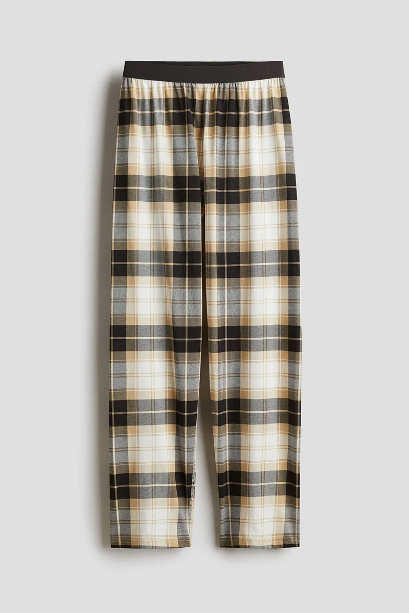 اتش اند ام بنطلون بيجاما قطني مزين بطبعة