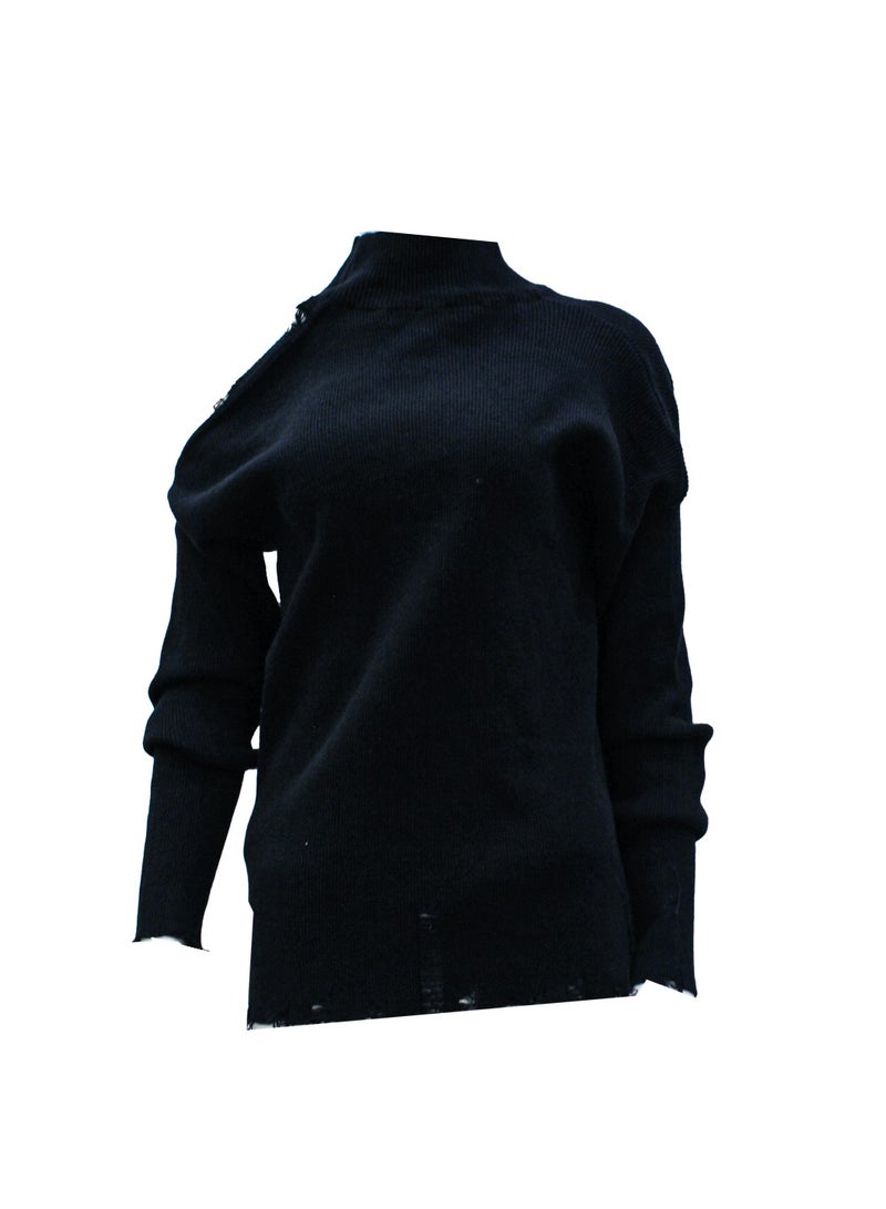 GUESS Guess Women Long Sleeve With High Neck Black Pullover  - Image 3