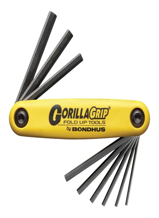 Bondhus 12591 GorillaGrip Set of 9 Hex Fold-up Keys, sizes .050-3/16-Inch - Image 1