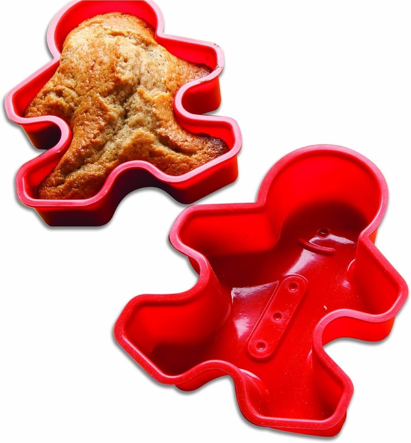 Undy Christmas Chocolate Moulds Silicone Christmas Theme Molds for Soap Craft Candle Making Gingerbread Man