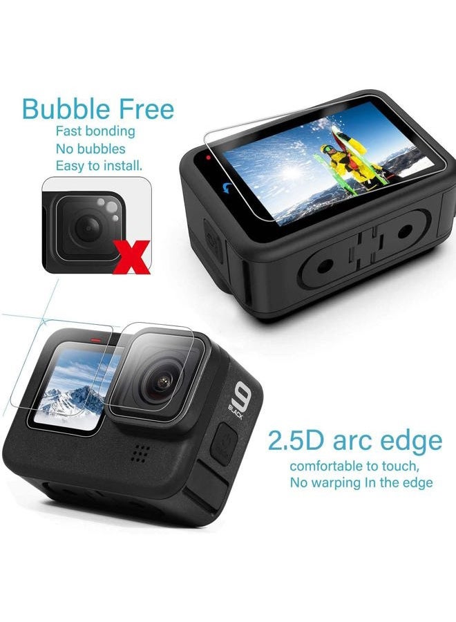 PCTC Ultra Clear Tempered Glass Screen Protector with Lens Protector and LCD Display Film for GoPro Hero 9 Action Camera, 9 Pieces, Black - Image 5
