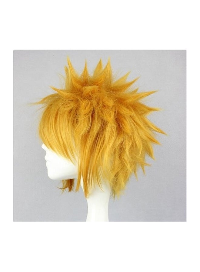 شعر مستعار بنمط شخصية ناروتو أوزوماكي من مسلسل الأنمي Naruto للحفلات التنكرية أصفر