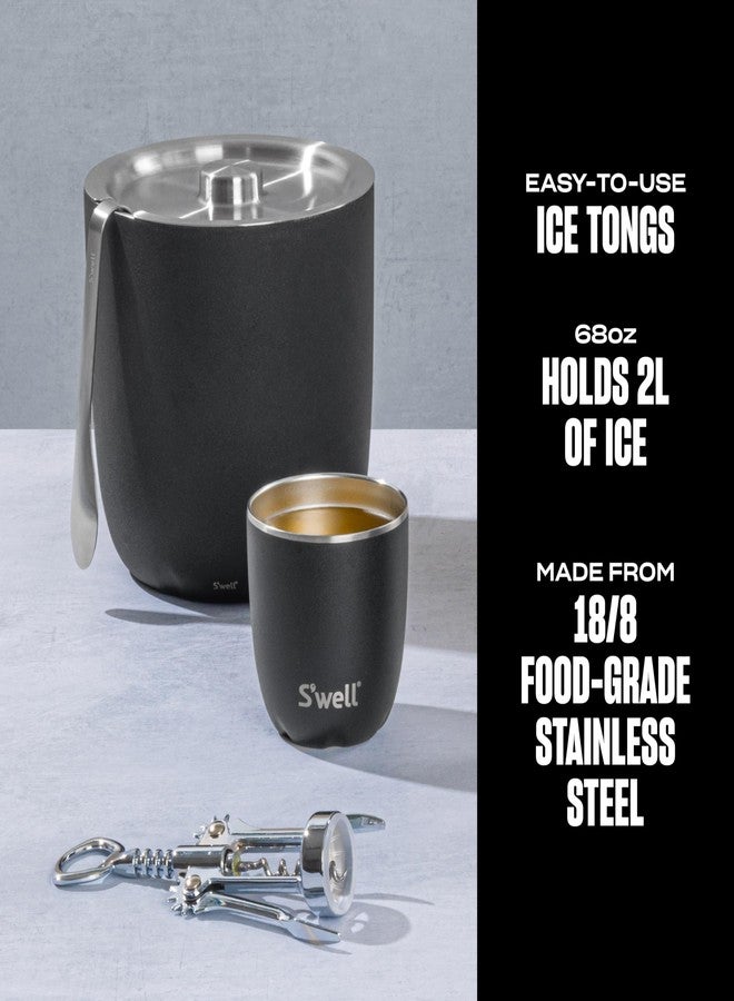 S'well Ice Bucket with Tongs, 68oz, Onyx - Image 5