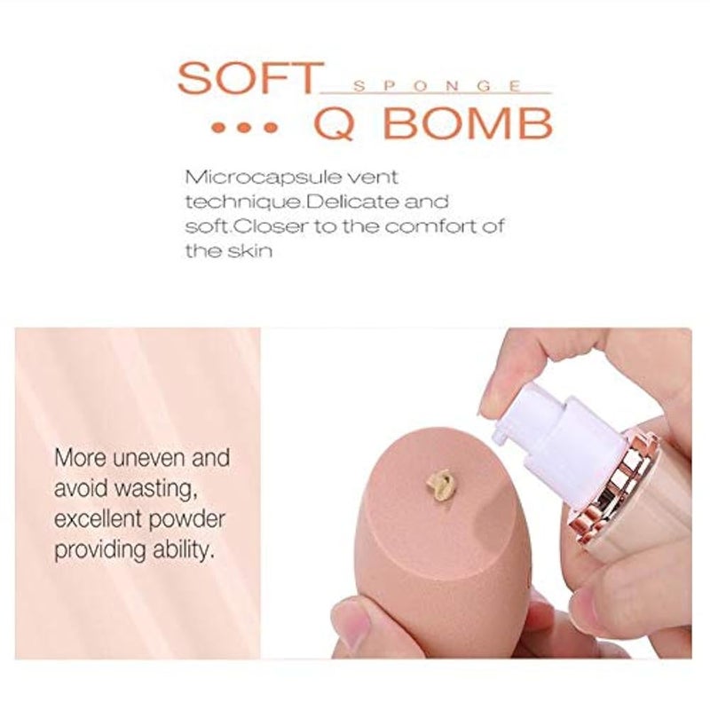 N.C NC Beauty Blender, Foundation Blending Sponges Suitable For Powder 3Pcs/Set Multiple Colours Makeup Sponge,(Bevel-3 Multi-color) - Image 5