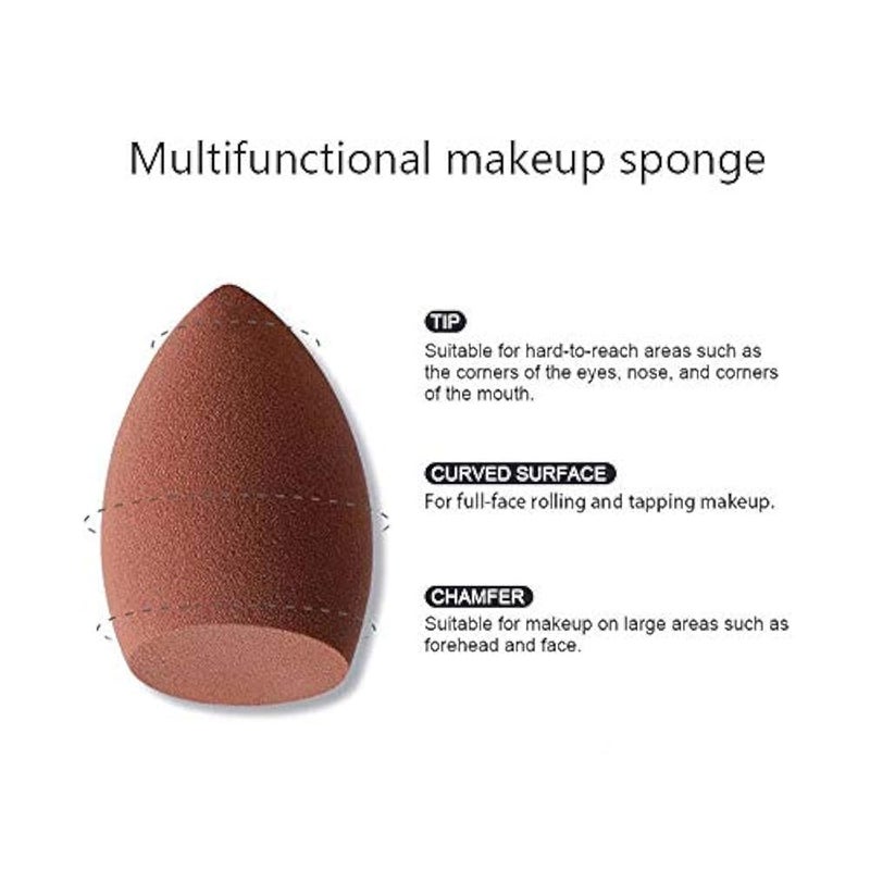 N.C NC Beauty Blender, Foundation Blending Sponges Suitable For Powder 3Pcs/Set Multiple Colours Makeup Sponge,(Bevel-3 Multi-color) - Image 3