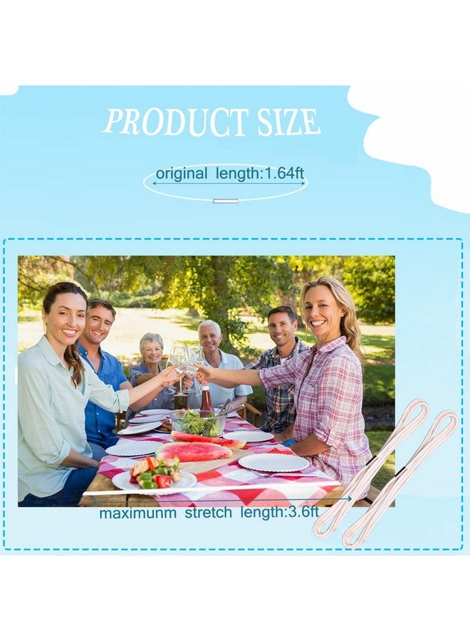 ELANE 20 قطعة مشابك مفرش طاولة للنزهات للطاولات الخارجية، مشابك مفرش الطاولة، مشابك المفرش (بيضاء) - Image 2