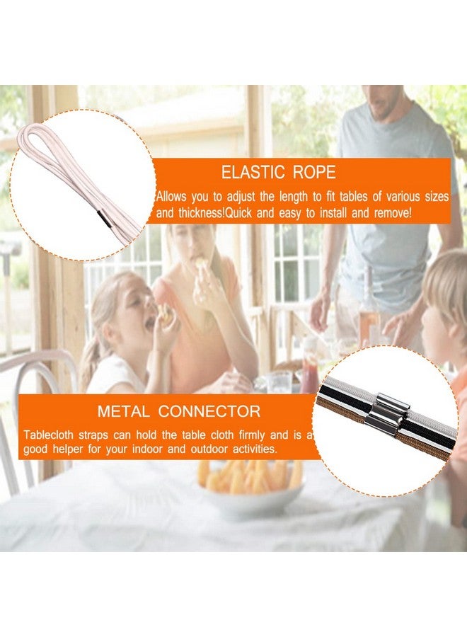 ELANE 20 قطعة مشابك مفرش طاولة للنزهات للطاولات الخارجية، مشابك مفرش الطاولة، مشابك المفرش (بيضاء) - Image 3