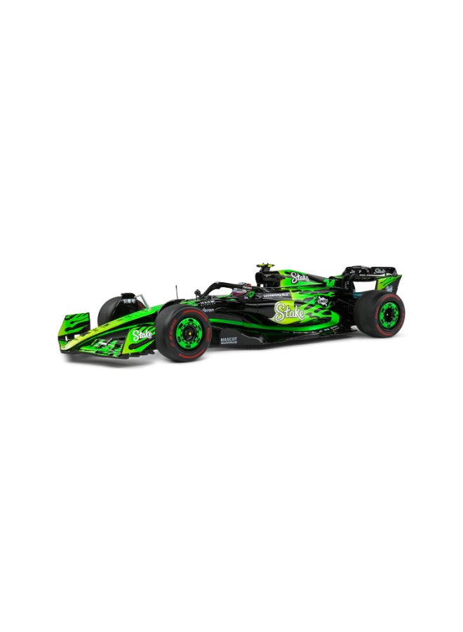 Solido KICK Sauber F1 Team C44 Las Vegas GP 2024 V. Bottas Diecast Model Car, 1:18 Scale Formula 1 Race Car, Black Collector Display Model with Directional Wheels and No Openings - Image 1