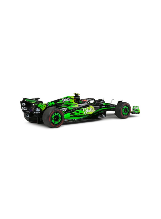 Solido KICK Sauber F1 Team C44 Las Vegas GP 2024 V. Bottas Diecast Model Car, 1:18 Scale Formula 1 Race Car, Black Collector Display Model with Directional Wheels and No Openings - Image 5