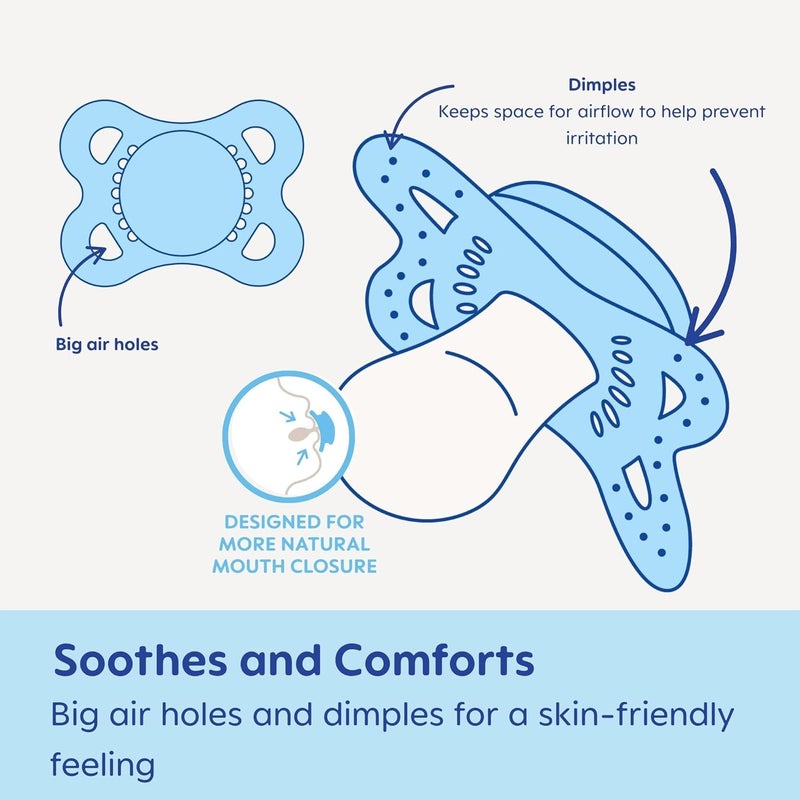 MAM Original Matte Baby Pacifiers, Binky for Boys 0-6 Months, BPA-Free Silicone Nipple, Easy to Clean, Best for Newborn Babies, Developed with Medical Experts, 2 Count Binkies with Sterilizer Case - Image 5