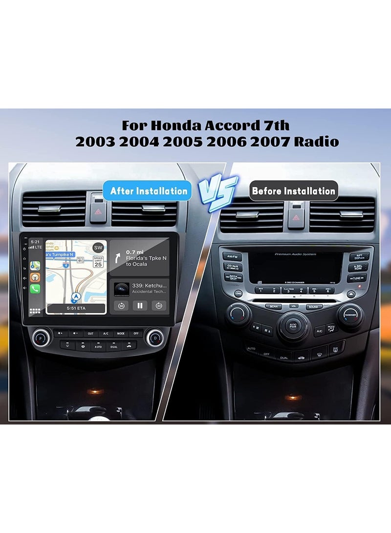 Android Car Stereo for Honda Accord 2003 2004 2005 2006 2007 2GB RAM 32GB ROM Mirror-Link Wi-Fi BT, Radio GPS Navigation, 10 Inch IPS Touch Screen with Backup Camera Included - Image 2