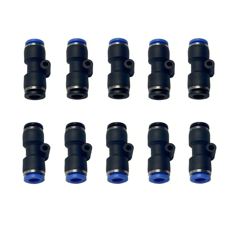VETLEY PNEUMATIC Push to Connect Straight 14 inch Tube OD x 6MM OD Straight Reducer ConnectorTube Fitting Push Connector PG146Pack of 10 - Image 2