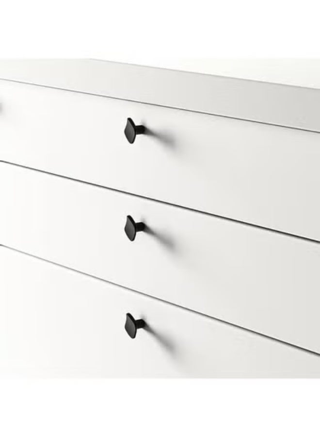 fantasize مقابض خزائن المطبخ بيضاوية، مقابض أدراج وخزائن ذات جودة، مقابض سحب لأبواب الخزائن، أدراج الحمام، 32 مم، 10 عبوات، أسود غير لامع - Image 5