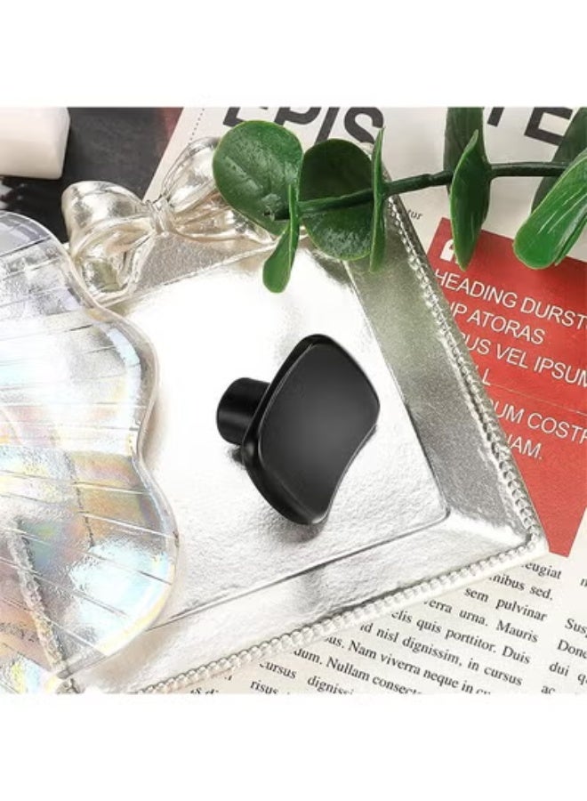 fantasize مقابض خزائن المطبخ بيضاوية، مقابض أدراج وخزائن ذات جودة، مقابض سحب لأبواب الخزائن، أدراج الحمام، 32 مم، 10 عبوات، أسود غير لامع - Image 3