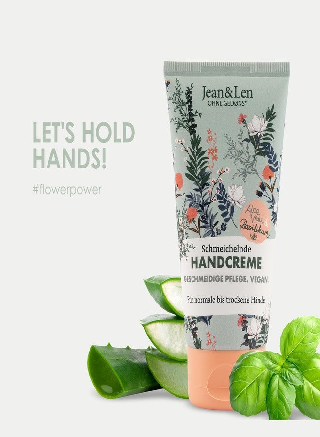 Jean & Len - Flattering Hand Cream Aloe Vera & Basil, hand care for normal to dry hands, nourishes intensively, without parabens and silicones, vegan, hand cream tube, 2.53 Fl. Oz. - Image 3