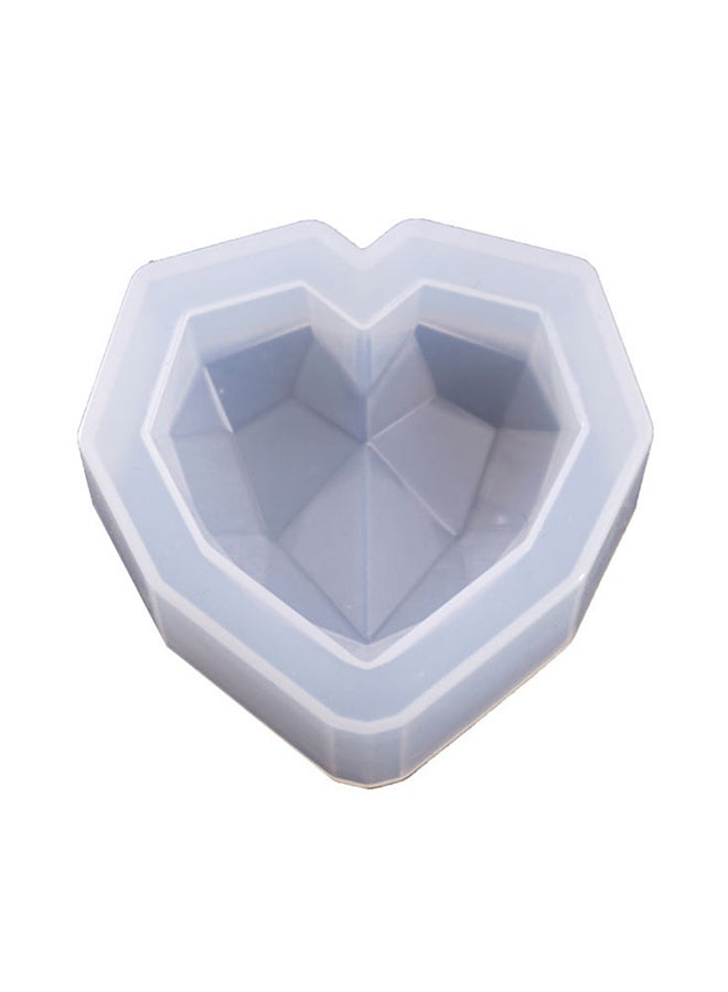 Loquat 3D Diamond Heart Shaped Cake Mould White