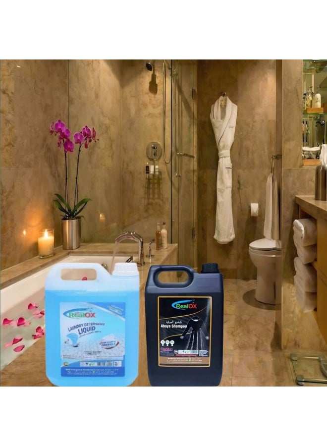 Laundry Liquid Detergent 5L + Abaya Shampoo 5L Value Pack – Deep Cleaning Fabric Care & Gentle Abaya Wash Bundle - Image 4