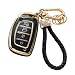 Gematay for Hyundai Key Fob Cover with Keychain Lanyard Key Fob Protector Shell Compatible with Elantra Ioniq Sonata Tucson Elantra GT Keyless Entry Smart Key Case - Image 2