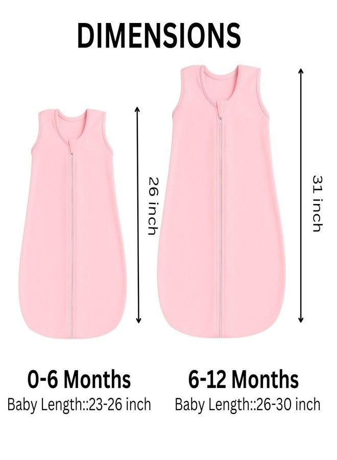 ZIKKU Baby Sleeping Sack Bag Pack of 2 – 100% Cotton, Lightweight Breathable Wearable Blanket with Double Zipper for Newborns & Infants (Pink | Orange) - Image 2
