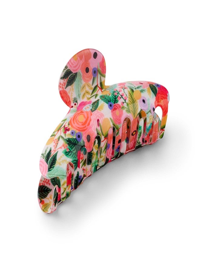 RIFLE PAPER CO. Large Claw Clip Set |Styling Hair Accessory for Women, Cute Fashion Set for Girls | Flat Clamp for Locks (Bright Floral Pattern), Garden Party (Pack of 2) - Image 3