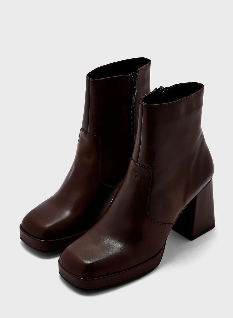 VERO MODA Squared High Heel Ankle Boot
