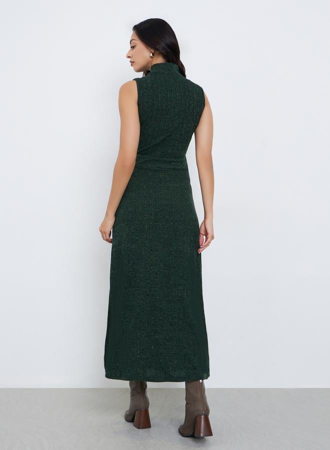 Styli Sleeveless Maxi Dress with Button Placket - Image 5