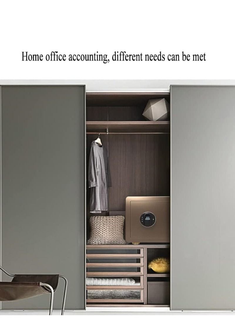 Cool Baby COOLBABY Safe Box with Biometric Fingerprint Lock, A4 Document Size Safety Deposit Box for Home Office Shop (25 * 35 * 25) Brown  - Image 5