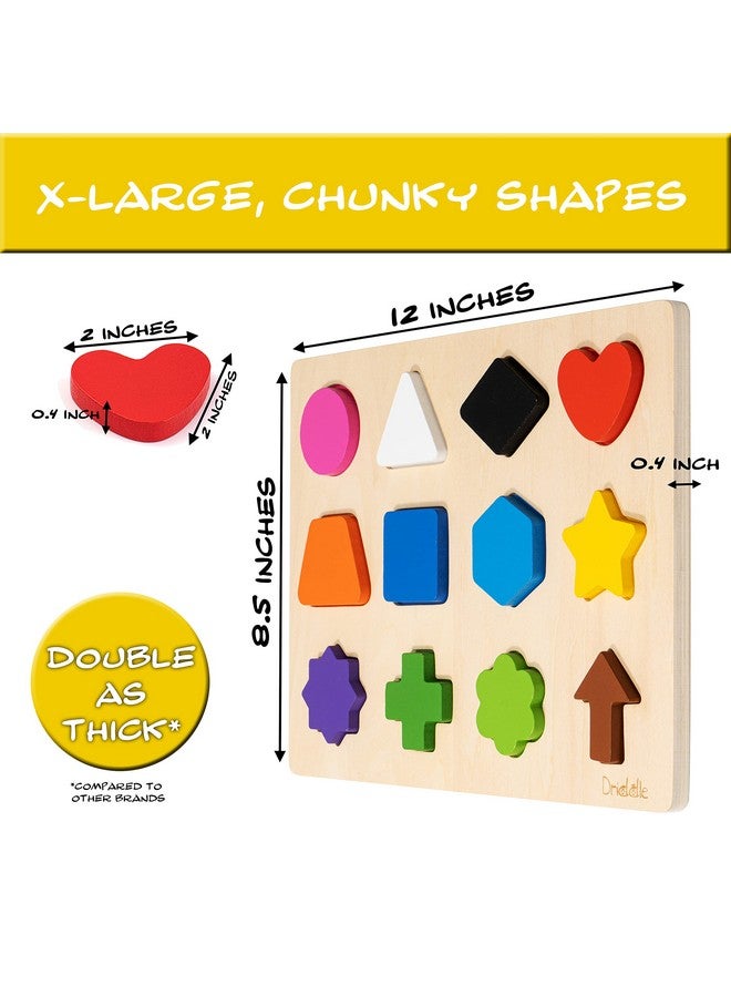 Driddle Magnetic Wooden Educational Shape Puzzle - Learn Colors & Shape Recognition Toy - Toddler Preschool Game - Kids Montessori Education - Image 4