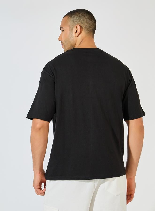 Styli Styli Oversized Grateful Text Print T-Shirt  - Image 4