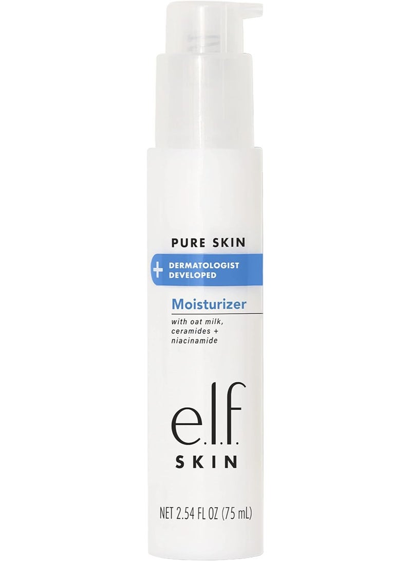 elf e l f SKIN Pure Skin Moisturiser Creamy Weightless Daily Moisturiser For A Hydrated Looking Complexion Made With Oat Milk Allantoin Niacinamide - Image 1