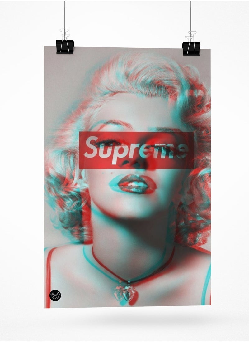 Reeman Design Poster printed with Supreme Marilyn Monroe design 
