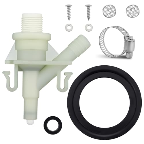 Cfyosnk 385311641 RV Toilet Valve Replacement Kit Compatible with Dometic Toilet Valve 300321 Series FreezeResistant LeakProof Design Includes Hose Clamp Fasteners for RV Camper PedalFlush Toilets - Image 1