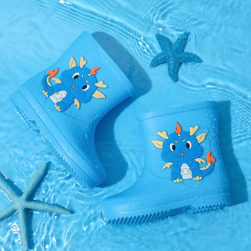 Children'S Cute Rain Boots Waterproof Children'S Rain Boots Children'S Rubber Shoes Baby Water Shoes 2-7 Years Old Cartoon Shoes For Outer Wear - Image 3