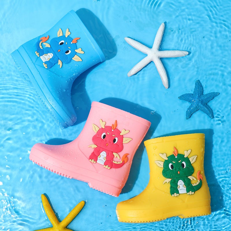 Children'S Cute Rain Boots Waterproof Children'S Rain Boots Children'S Rubber Shoes Baby Water Shoes 2-7 Years Old Cartoon Shoes For Outer Wear - Image 2