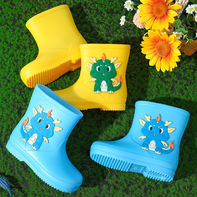 Children'S Cute Rain Boots Waterproof Children'S Rain Boots Children'S Rubber Shoes Baby Water Shoes 2-7 Years Old Cartoon Shoes For Outer Wear - Image 4