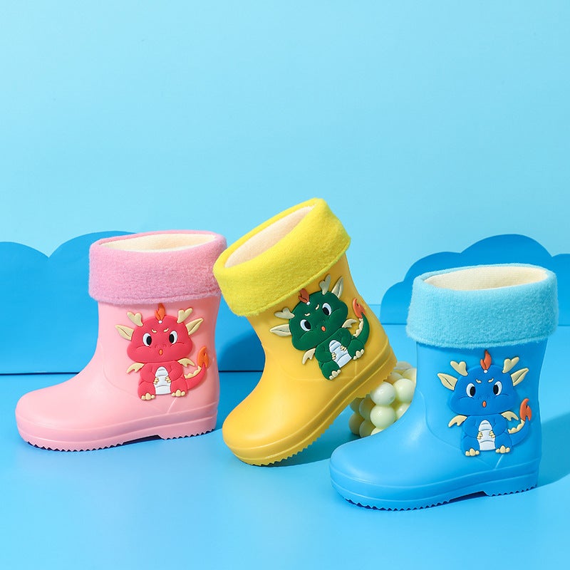 Children'S Cute Rain Boots Waterproof Children'S Rain Boots Children'S Rubber Shoes Baby Water Shoes 2-7 Years Old Cartoon Shoes For Outer Wear - Image 5