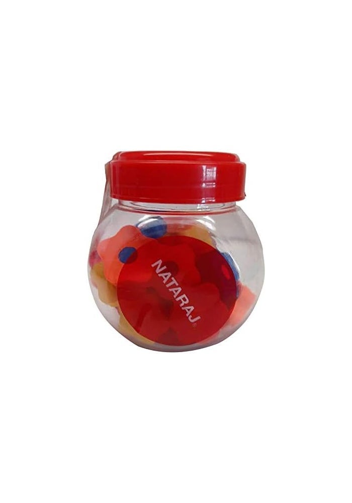 NATARAJ Petals Erasers - 25 Multicolor Pieces in Jar - Image 2