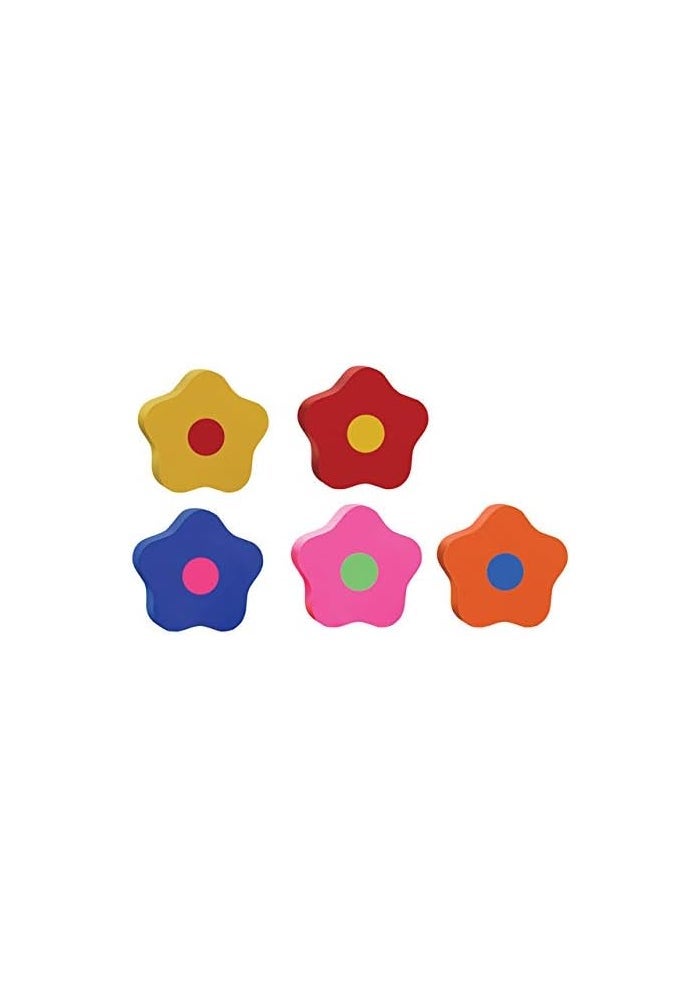 NATARAJ Petals Erasers - 25 Multicolor Pieces in Jar - Image 3