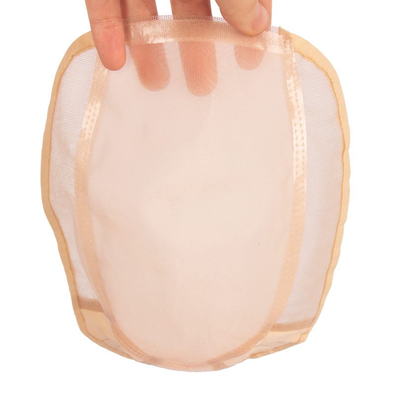 Askuang Toupee Cap Mono Top Lace Bases with Thin Skin Breathable Wig Cap for Making Wigs Skin Color DIY Base Foundation for Hair Topper Crown Extension 82 Inch