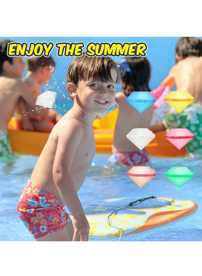 Water Balloons Reusable 6 PCS Soft Silicone Water Splash Ball for Kids School Self-Sealing Refillable Water Ballfor Kids Adults Fun Water Fight Game Summer Swimming Pool Party Supplies（A） - Image 3
