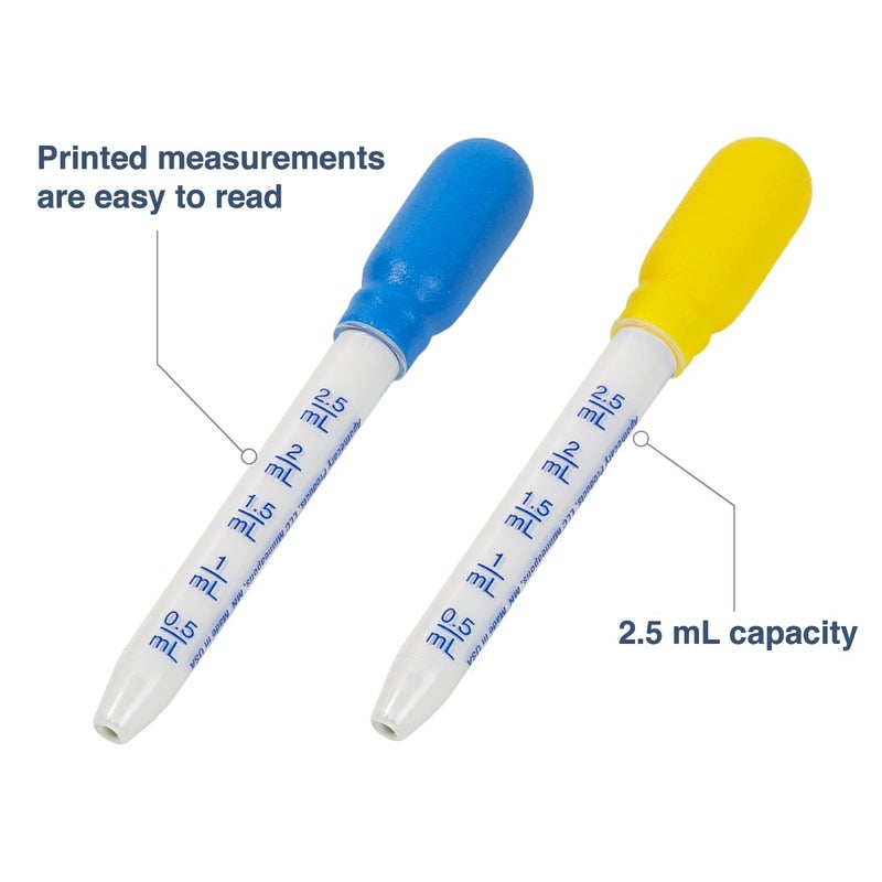 EZY DOSE Kids Oral Liquid Medicine Dropper, For Baby & Toddler, 2.5mL/0.5 TSP Capacity, Calibrated, Easy to Use with Precise Dosing, Color May Vary, BPA Free - Image 3