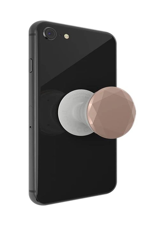 PopSockets Phone Grip with Expanding Kickstand, Adhesive Grip - Metallic Diamond Rose Gold - Image 5