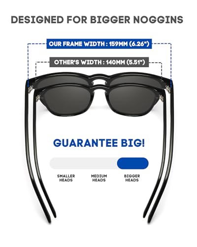 PRIVEL XXL Size Extra Large 159MM Polarized Square Round Sunglasses Big Wide Heads Men UV400 Protection Glasses (PMX015P-2) - Image 2