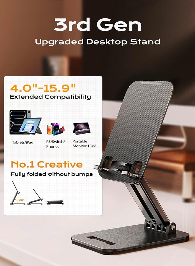 General Tablet Stand for iPad Stand Holder Desk, Foldable iPad Pro Holder Portable Monitor Stand, iPad 10th Generation Accessories for Home Office Kindle 2024 iPad Pro Mini 4-15.9"  - Image 2