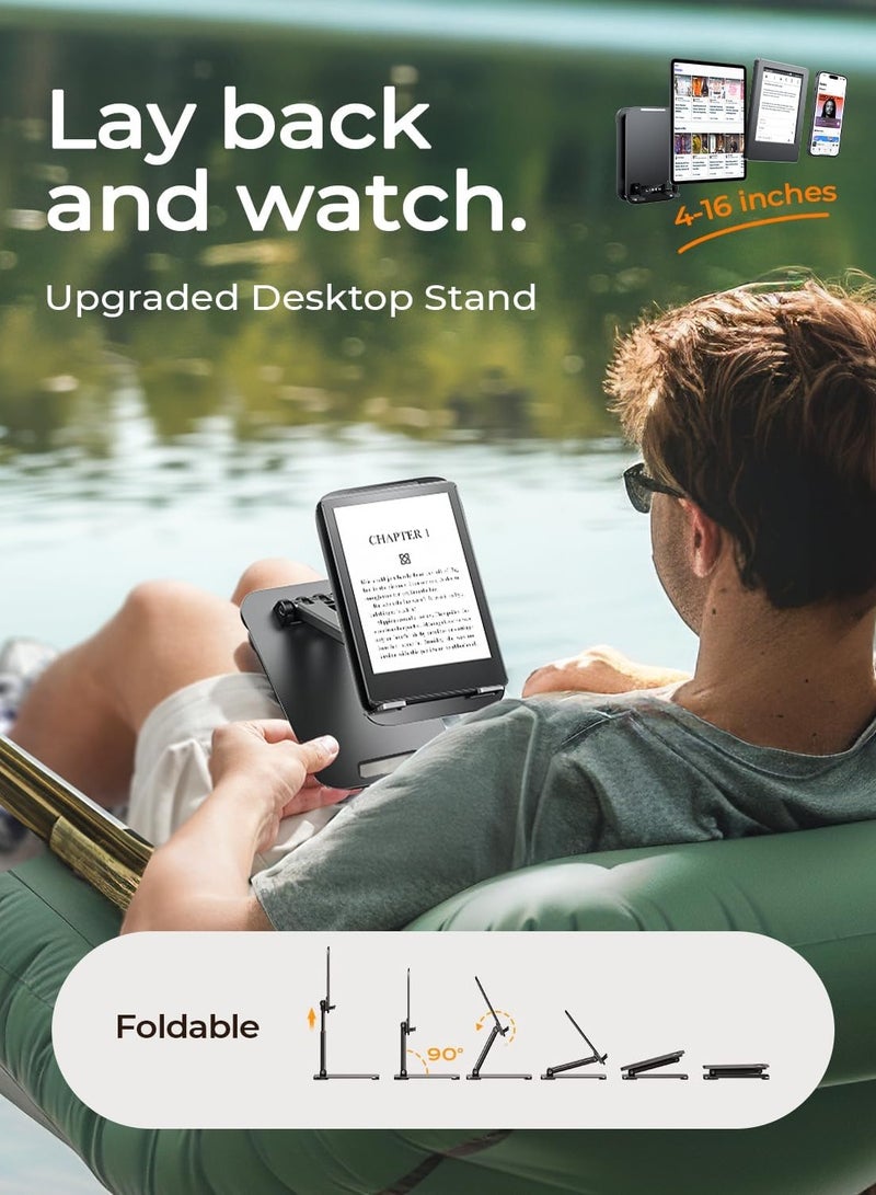 General Tablet Stand for iPad Stand Holder Desk, Foldable iPad Pro Holder Portable Monitor Stand, iPad 10th Generation Accessories for Home Office Kindle 2024 iPad Pro Mini 4-15.9"  - Image 5