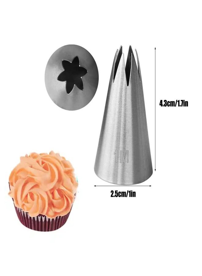 WenTigDY 4pcs 1M Cake Piping Tips, Cake Decorating Kit,Baking Supplies,Piping Tips,Piping Bags And Tips Set,Frosting Piping Kit,for Cookie Cup cake - Image 2