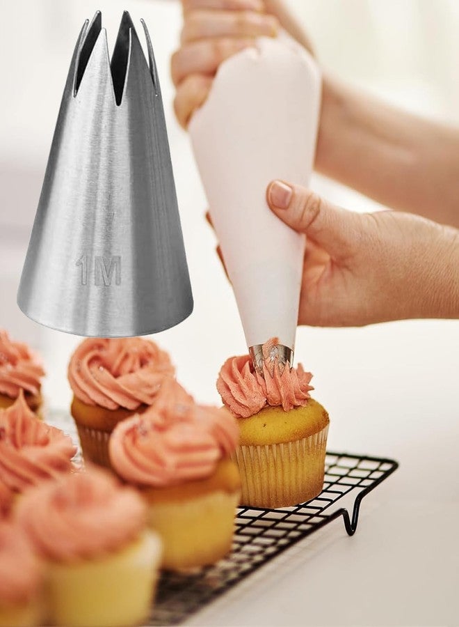 WenTigDY 4pcs 1M Cake Piping Tips, Cake Decorating Kit,Baking Supplies,Piping Tips,Piping Bags And Tips Set,Frosting Piping Kit,for Cookie Cup cake - Image 3
