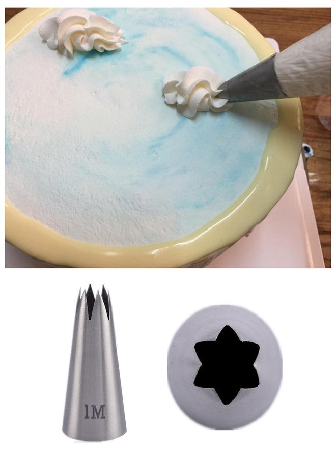 WenTigDY 4pcs 1M Cake Piping Tips, Cake Decorating Kit,Baking Supplies,Piping Tips,Piping Bags And Tips Set,Frosting Piping Kit,for Cookie Cup cake - Image 5