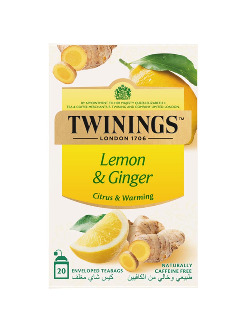 تويننجز شاي بالليمون والزنجبيل (30جم) 20 كيس شاي - Image 1